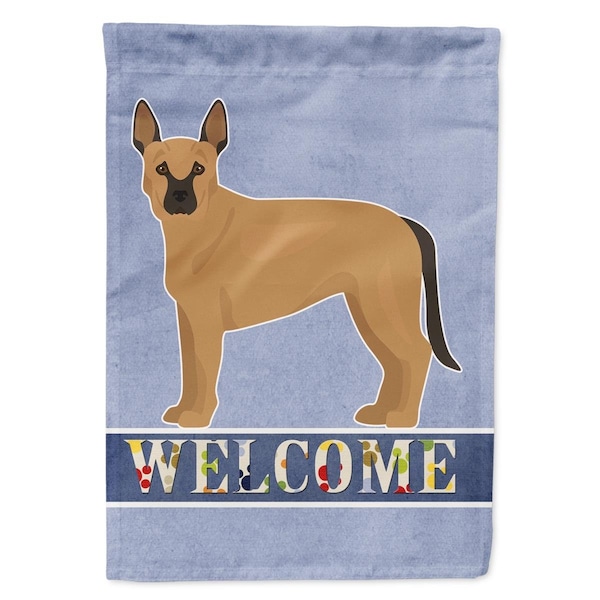 Carolines Treasures Tan German Shepherd Mastiff Mix Welcome Garden Size Flag - CK3738GF