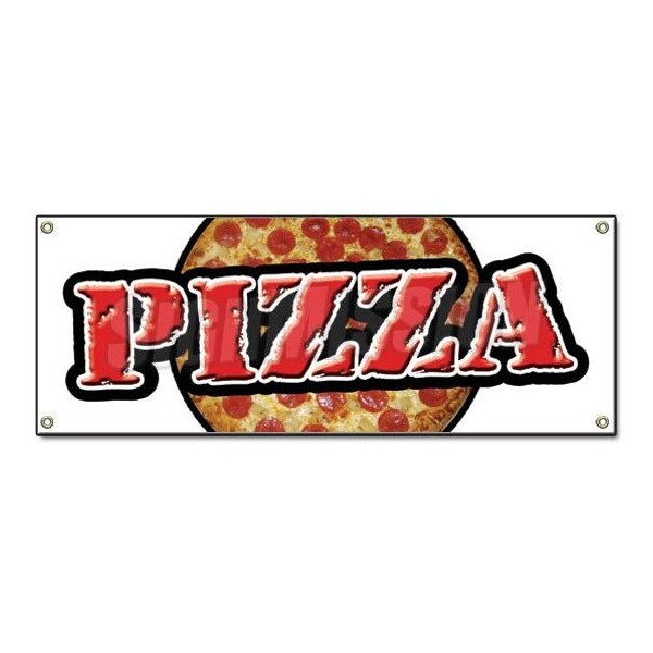 Signmission PIZZA BANNER SIGN shop place fresh pizzeria restaurant Italian food slice - B-PIZZA