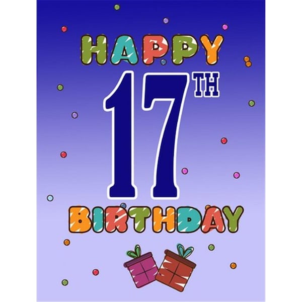 Carolines Treasures Happy 17Th Birthday Flag Garden Size - CJ1108GF