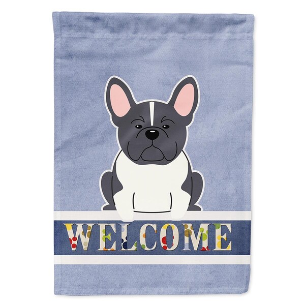 Carolines Treasures French Bulldog Black White Welcome Flag Canvas House Size - BB5593CHF