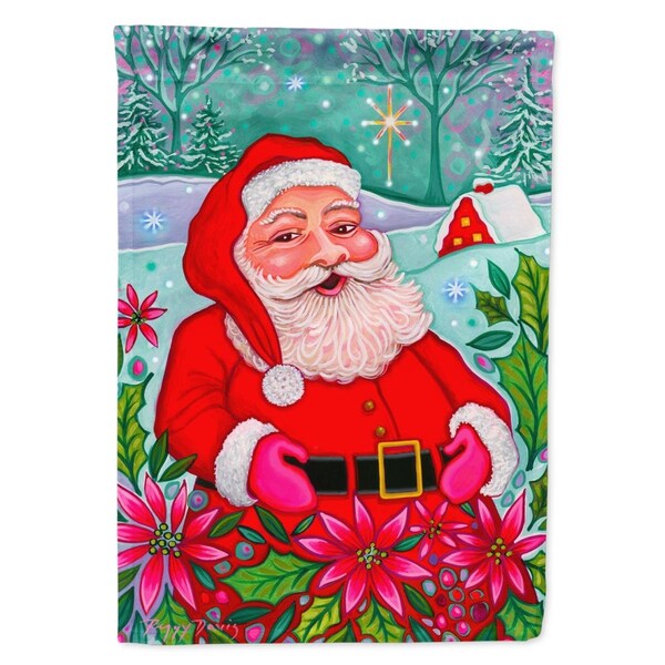 Carolines Treasures 28 x 0.01 x 40 in. Santa Claus Ho Ho Ho Canvas House Flag - PPD3004CHF