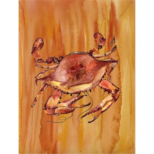 Carolines Treasures 28 x 40 In. Crab Flag Canvas- House Size - 8139CHF