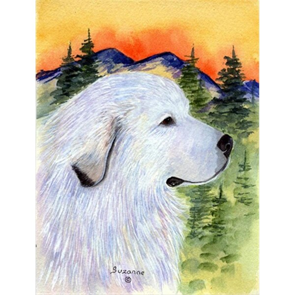 Patioplus Great Pyrenees Canvas Flag - House Size, 28 x 40 in. - PA2554456