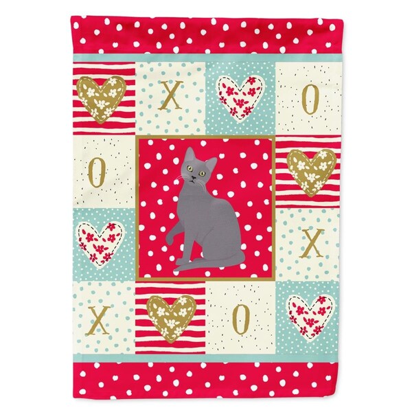 Carolines Treasures 11 x 0.01 x 15 in. Korat Cat Love Garden Flag - CK5767GF