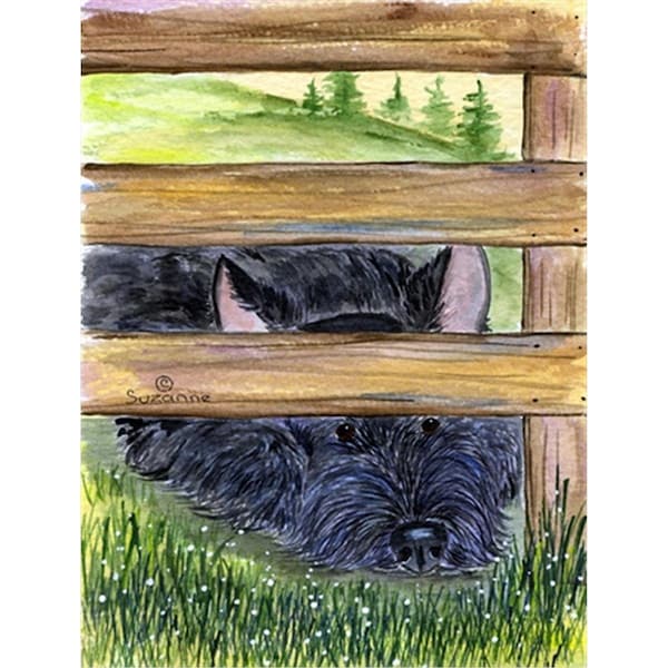 Carolines Treasures Scottish Terrier Flag Canvas - House Size - SS8193CHF