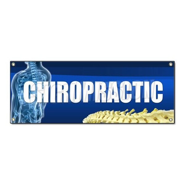 Signmission CHIROPRACTIC BANNER SIGN back chiropractor signs adjustments clinic medical - B-CHIROPRACTIC