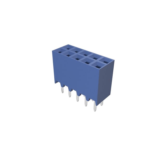 Conector para placa FCI, 10 contactos, 2 filas, hembra, recto, paso de 0.1 pulgadas, terminal de soldadura, - 87606-305LF