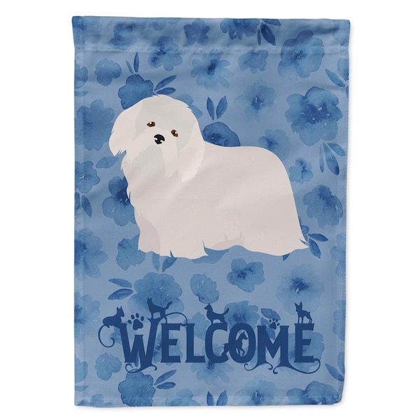 Carolines Treasures 28 x 0.01 x 40 in. Coton de Tulear No.2 Welcome Flag Canvas House Size - CK5980CHF