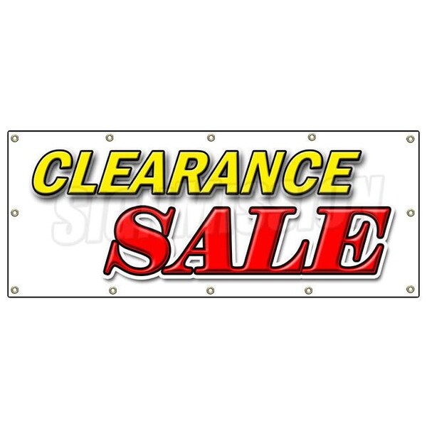 Signmission CLEARANCE SALE BANNER SIGN retail sign signs store 50% off huge - B-96 CLEARANCE SALE