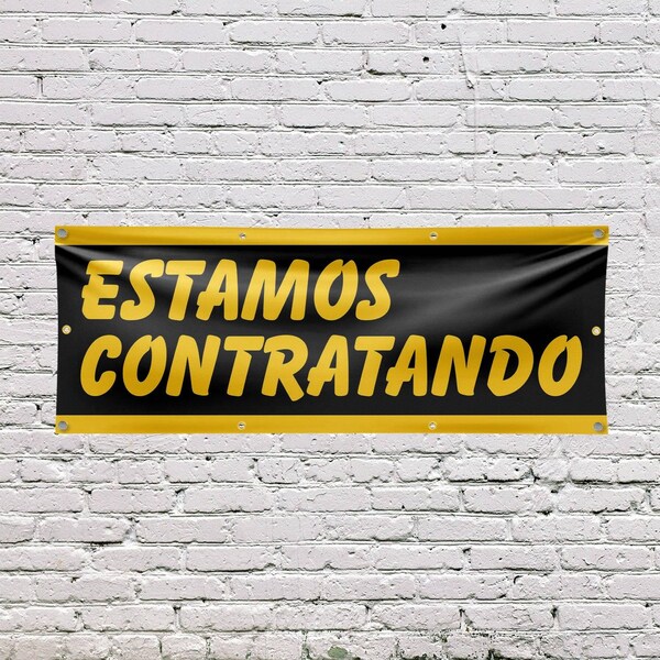 Signmission Estamos Contratando, 36 Inch x 96 Inch, Vinyl Banner - B-96-30563