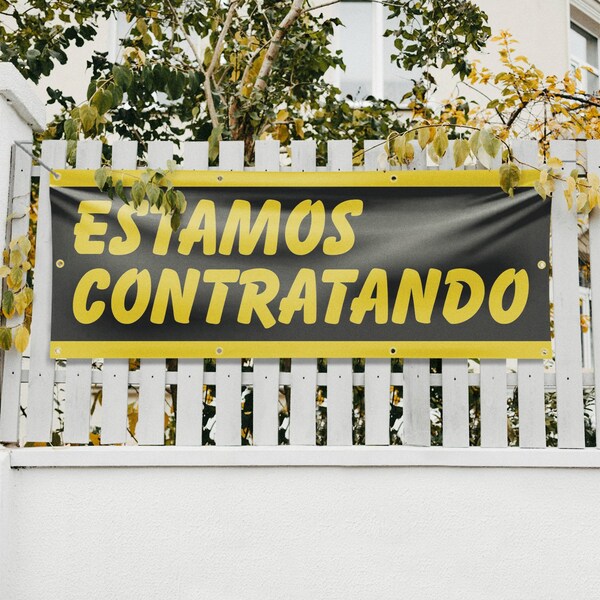 Signmission Estamos Contratando, 36 Inch x 96 Inch, Vinyl Banner - B-96-30563