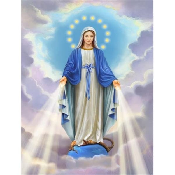 Carolines Treasures Carolines Treasures APH8805CHF Religious Blessed Virgin Mother Mary Flag Canvas House Size - APH8805CHF