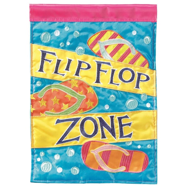 Recinto 13 x 18 in. Flip Flop Zone Polyester Printed Garden Flag - RE3468720