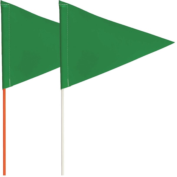 Blackburn Flag Blackburn Pennant Marking Flag with Fiberglass Staff - FIELD FLAG O/GRN