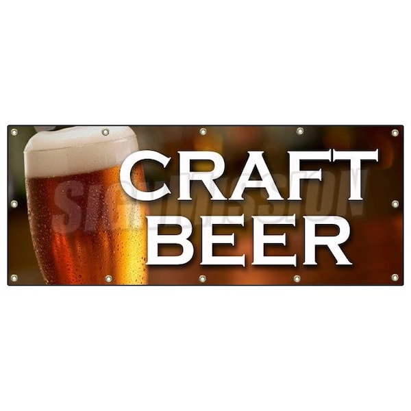 Signmission CRAFT BEER BANNER SIGN microbrewery microbrew brewery drinker mug - B-120 CRAFT BEER