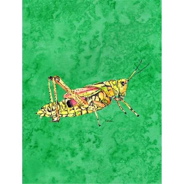 Patioplus 11 x 15 In. Grasshopper On Green Flag; Garden Size - PA246792