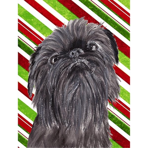 Patioplus Brussels Griffon Candy Cane Christmas Flag Garden Size - PA253244