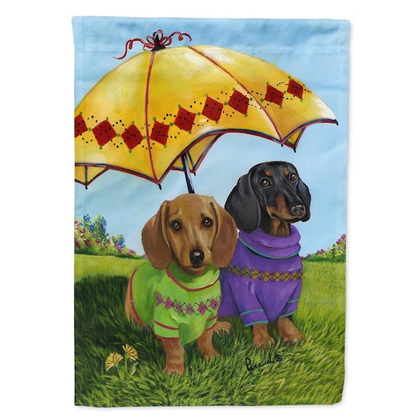 Carolines Treasures 11 x 0.01 x 15 in. Dachshund Hot Doggies Garden Flag - PPP3084GF