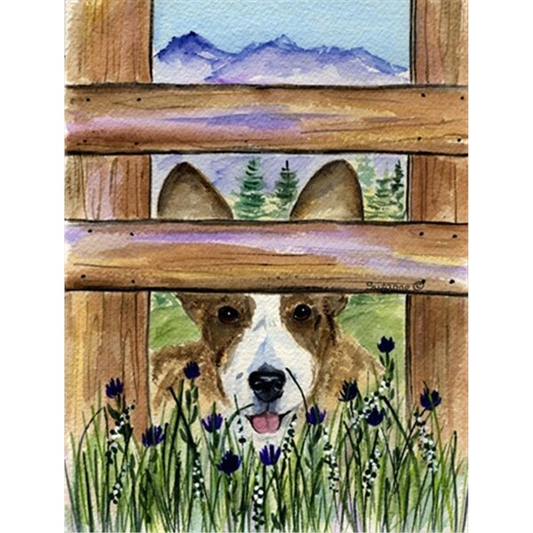 Carolines Treasures Corgi Canvas Flag - House Size- 28 x 40 in. - SS8254CHF