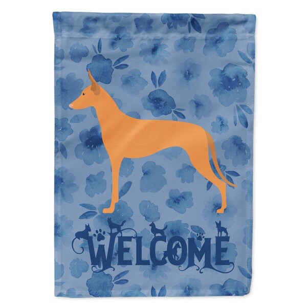 Carolines Treasures 28 x 0.01 x 40 in. Pharaoh Hound Welcome Flag Canvas House Size - CK6115CHF