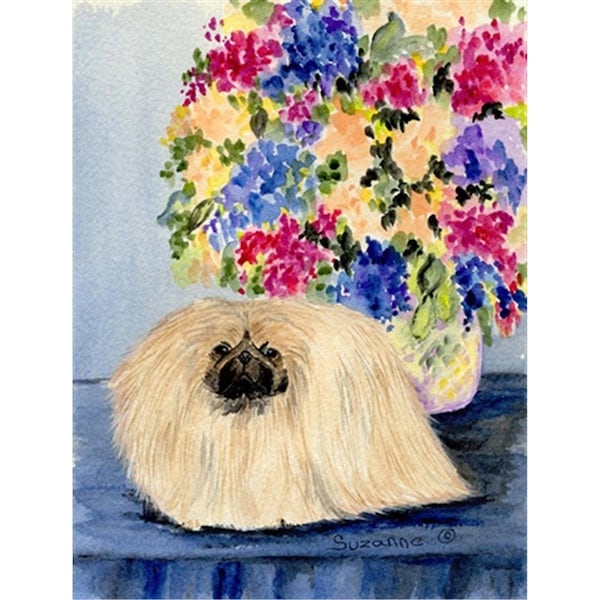 Carolines Treasures Pekingese Flag Canvas - House Size - SS8315CHF