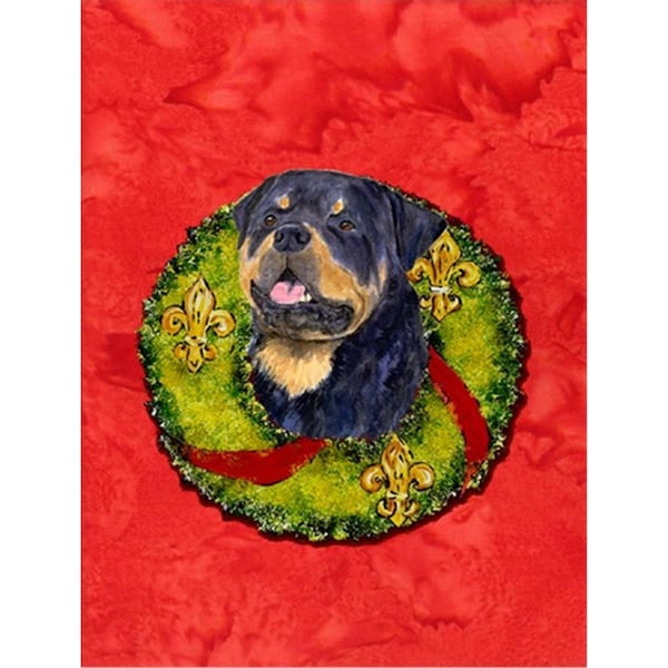 Carolines Treasures 28 x 40 in. Rottweiler Flag Canvas House Size - SS4211CHF
