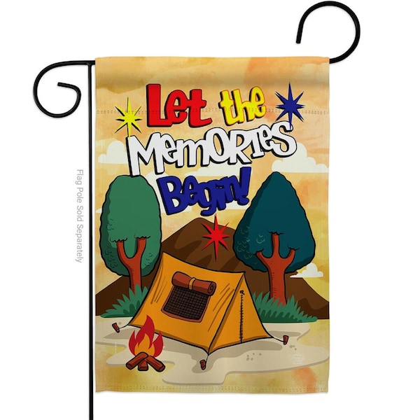Cuadrilatero Making Memory Outdoor Camping 13 x 18.5 in. Double-Sided Decorative Vertical Garden Flags for - CU4079981