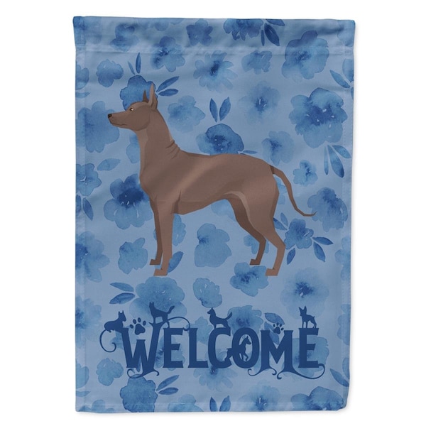 Patioplus 11 x 0.01 x 15 in. Mexican Hairless Dog Xolo Welcome Flag Garden Size - PA3401174