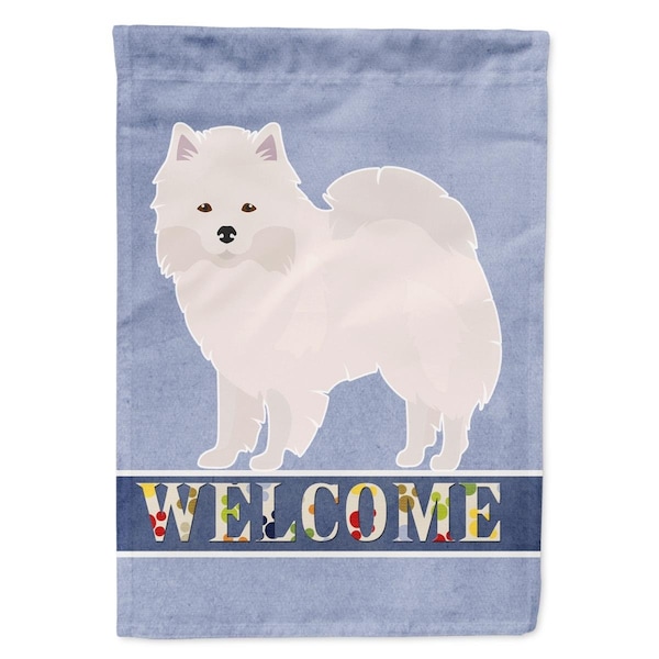 Patioplus American Eskimo Welcome Flag Canvas House Size - PA3395124