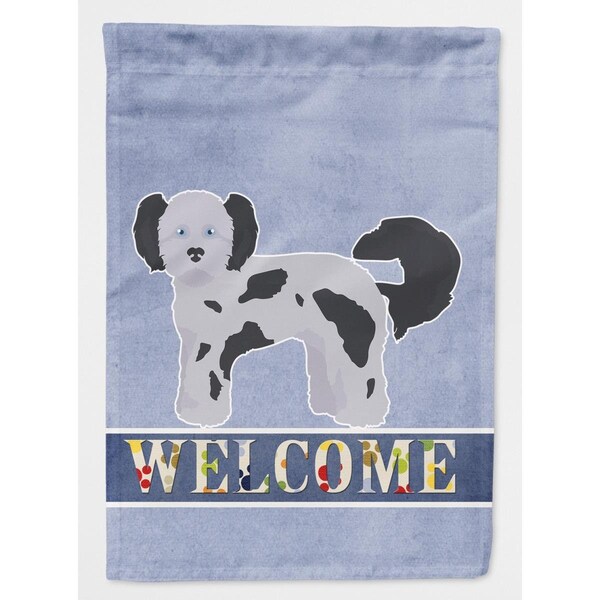Carolines Treasures Shih Poo Welcome Flag Canvas House Size - CK3778CHF