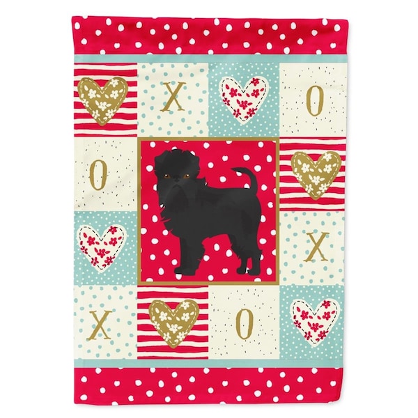 Carolines Treasures 28 x 0.01 x 40 in. Affenpinscher No.2 Love Canvas House Flag - CK5807CHF