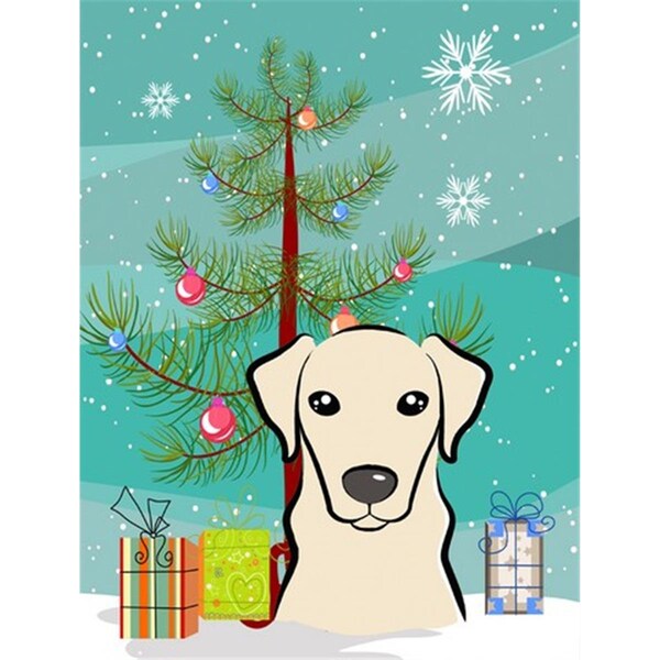 Patioplus Christmas Tree And Yellow Labrador Flag Garden Size - PA253188