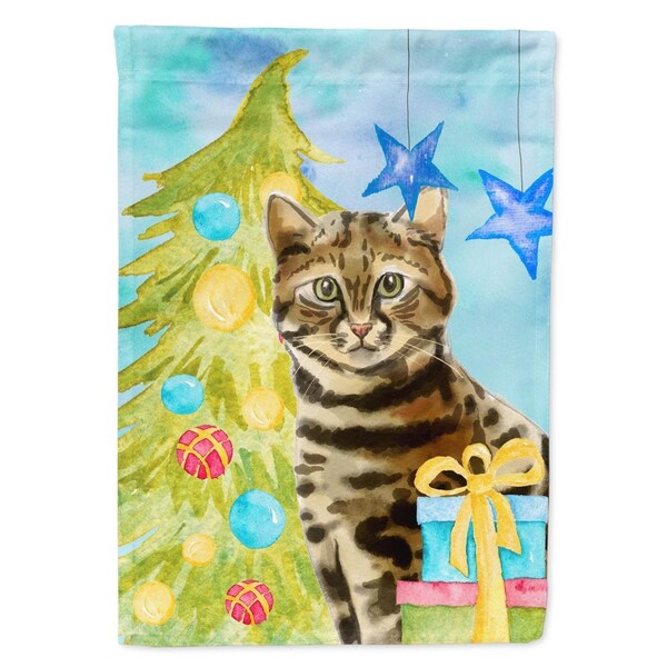 Carolines Treasures Bengal Christmas Presents Flag Canvas House Size - CK3120CHF