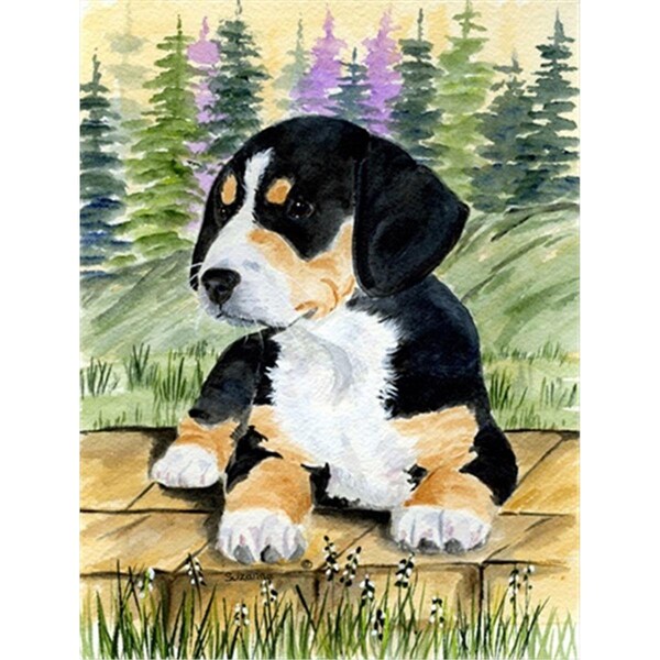 Carolines Treasures Entlebucher Mountain Dog Flag Canvas - House Size - SS8132CHF