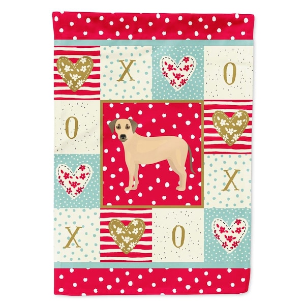 Carolines Treasures 28 x 0.01 x 40 in. Sato Dog Love Canvas House Flag - CK5891CHF