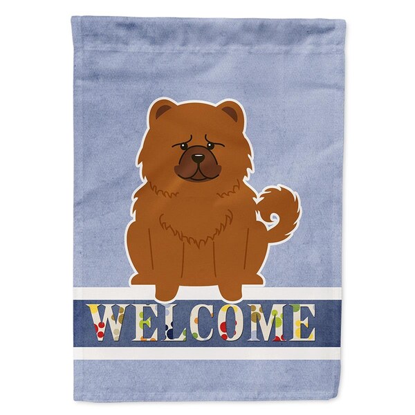 Carolines Treasures Chow Chow Red Welcome Flag Canvas House Size - BB5723CHF