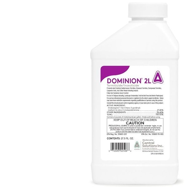 Csi Dominion 2L Termiticide/Insecticide, Liquid, Ornamentals, Pre and Post-Construction, Turf - 82002506