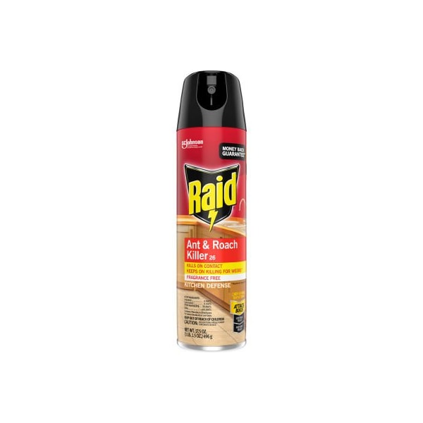 United Stationers Supply Raid, Fragrance Free Ant and Roach Killer, 17.5 oz Aerosol Can, 12/Carton - SJN333822