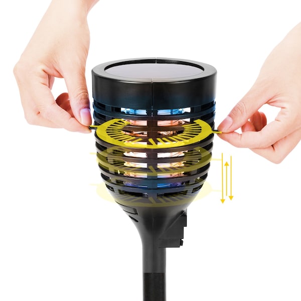 Techko Solar Bug Zapper Torch with 360 degrees Easy-Clean Brush - SZL-1102-1