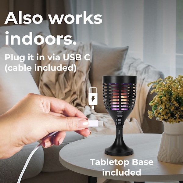 Techko Solar Bug Zapper Torch with 360 degrees Easy-Clean Brush - SZL-1102-1
