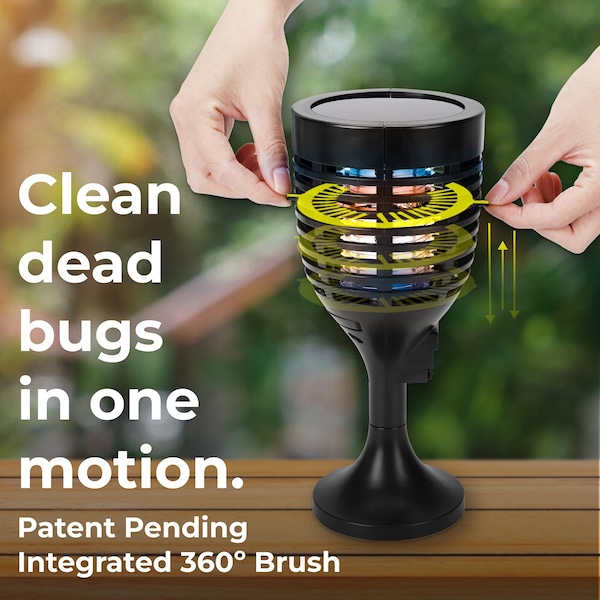Techko Solar Bug Zapper Torch with 360 degrees Easy-Clean Brush - SZL-1102-1