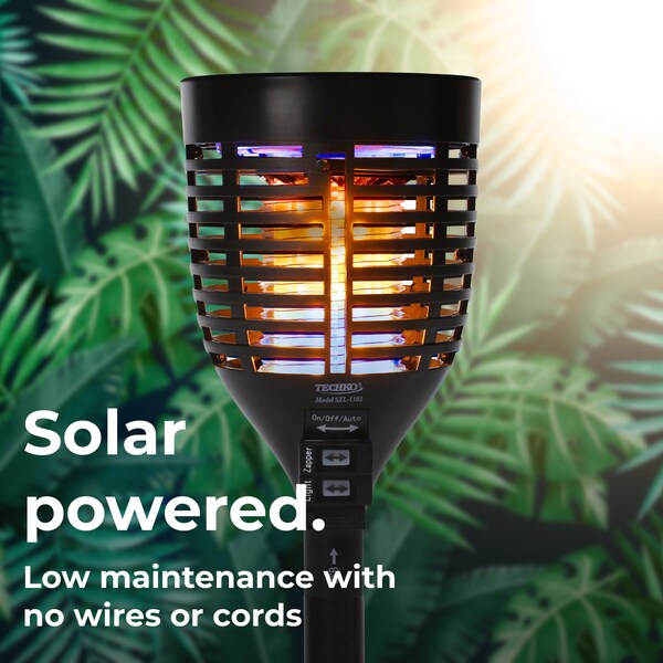 Techko Solar Bug Zapper Torch with 360 degrees Easy-Clean Brush - SZL-1102-1