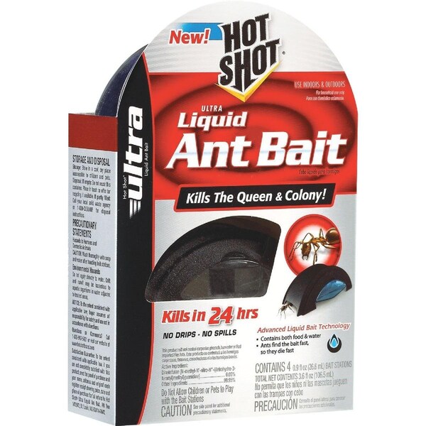 Hot Shot Ultra 3.6 Oz. Liquid Ant Bait Station, 4PK - HG-95762