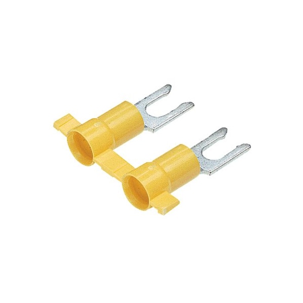 Terminal de horquilla de bloqueo Panduit, con aislamiento de vinilo, 12 -, PV10-8LFB-2K, paquete de 2000 unidades - PV10-8LFB-2K