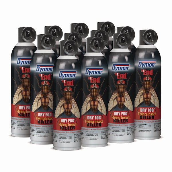 Dymon The End. Dry Fog Flying Insect Killer, 14oz, Can, PK12 - 45120