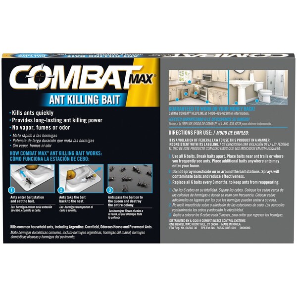 Ge Combat Max Ant Bait Station 6 pk - 55901
