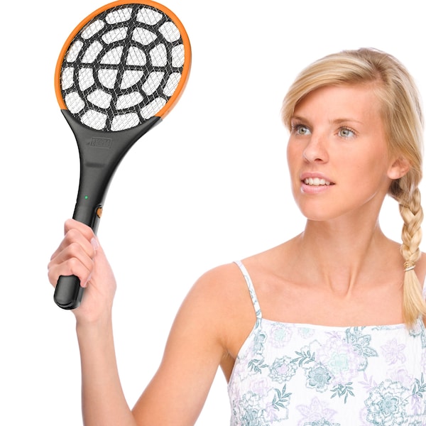 Black & Decker Battery Powered Bug Zapper Electric Fly Mosquito Swatter Racket- Non Toxic, Safe for Kids & Pets - BDXPC974