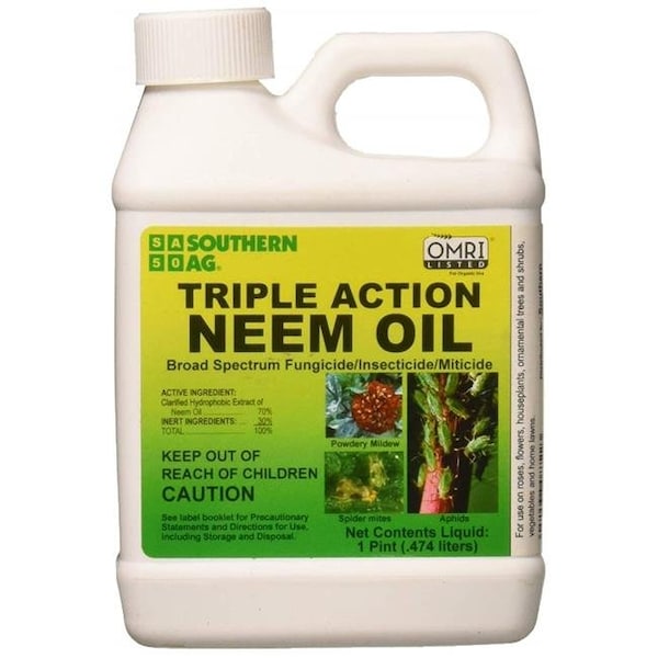 Southern Ag Southern Ag 8722 1 Pint Triple Action Organic Neem Oil - Pack of 12 - 8722