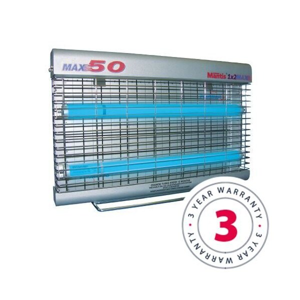 Pestwest Usa Llc PestWest Mantis 1X2 Max 50 Commercial Fly Light - Powder Coated Zintec Steel - 125-000196