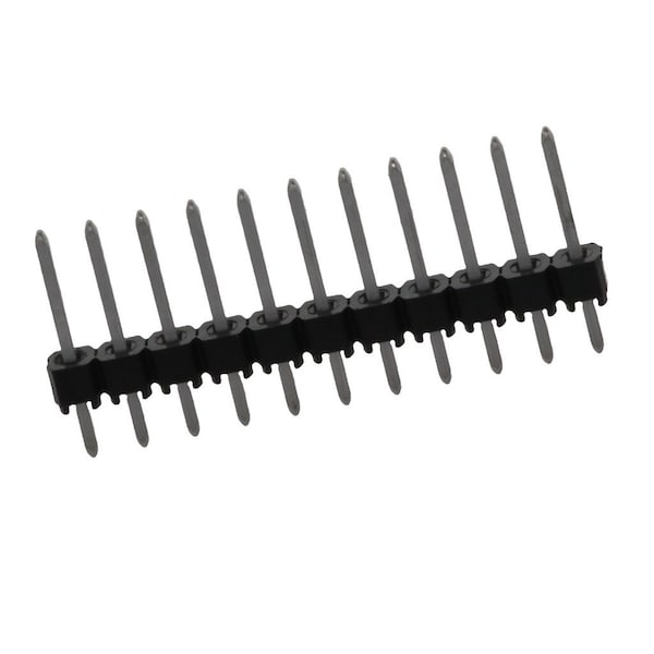 Conector de placa Molex, 11 contactos, 1 fila, macho, recto, paso de 0.1 pulgadas, terminal de soldadura, negro - 901200131
